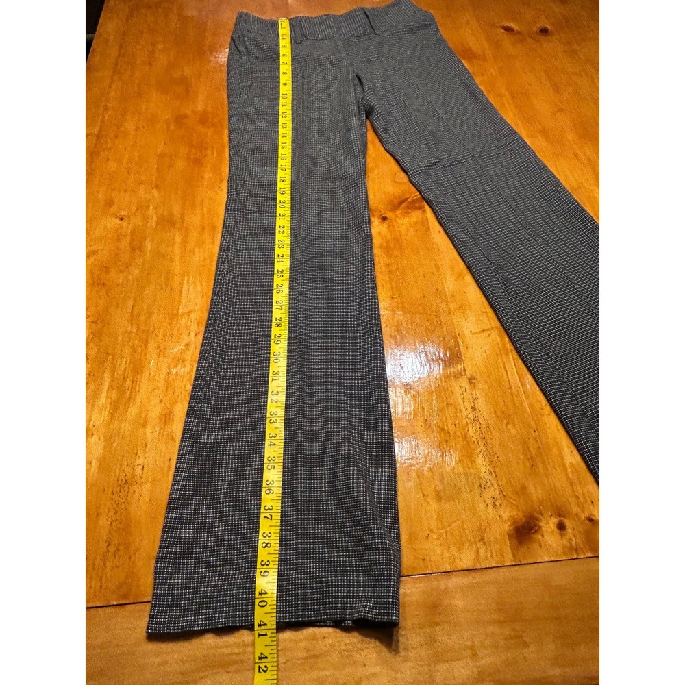 Halogen Womens Black White Micro Check Dress Pants Size 0 Wide Leg Trousers - Picture 4 of 10